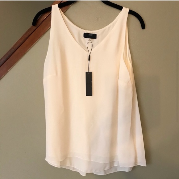 T Tahari Ivory Sleeveless Blouse / Shell, NWT - Picture 2 of 5